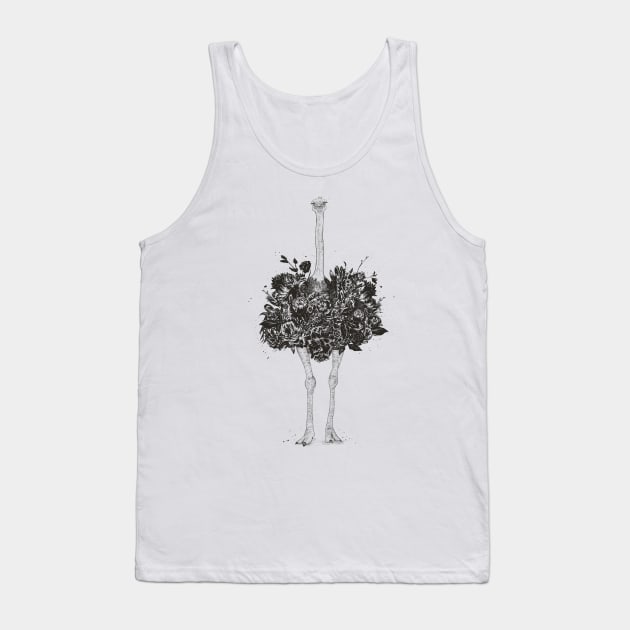 Floral ostrich Tank Top by soltib